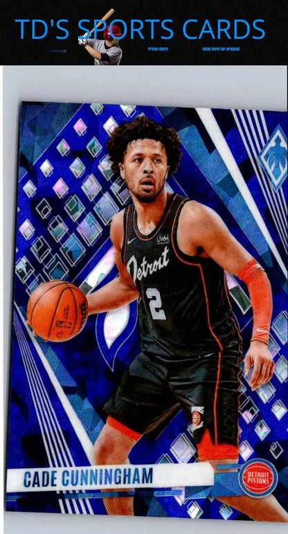 Cade Cunningham basketball card from 2023-24 Panini Phoenix Cunningham Phoenix Blue Ice