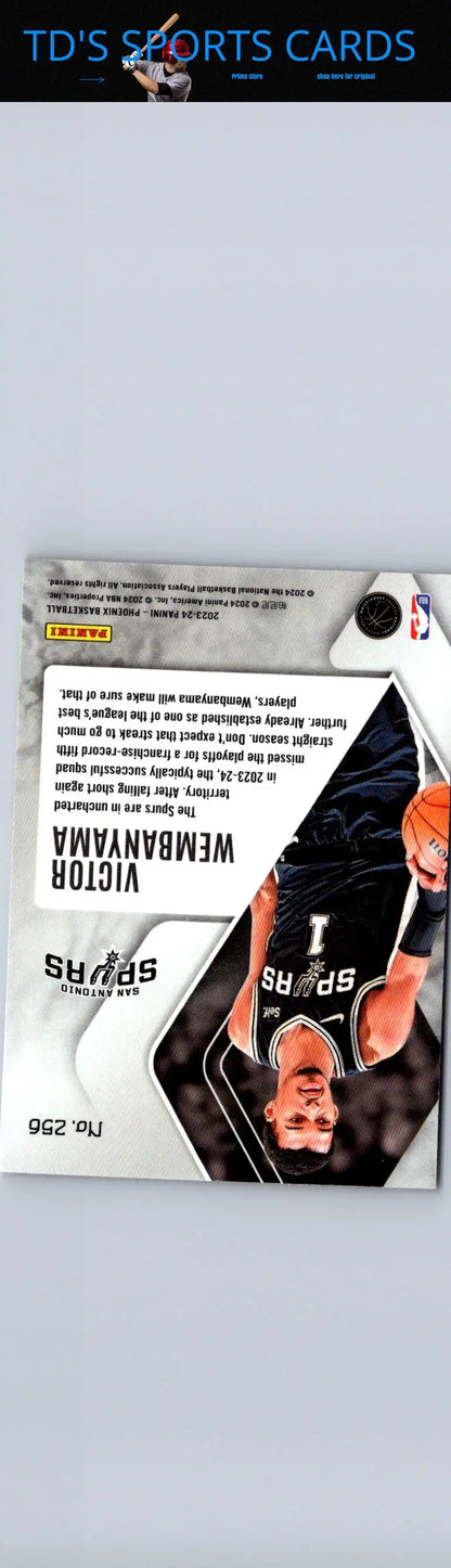 Victor Wembanyama basketball card from 2023-24 Panini Phoenix series