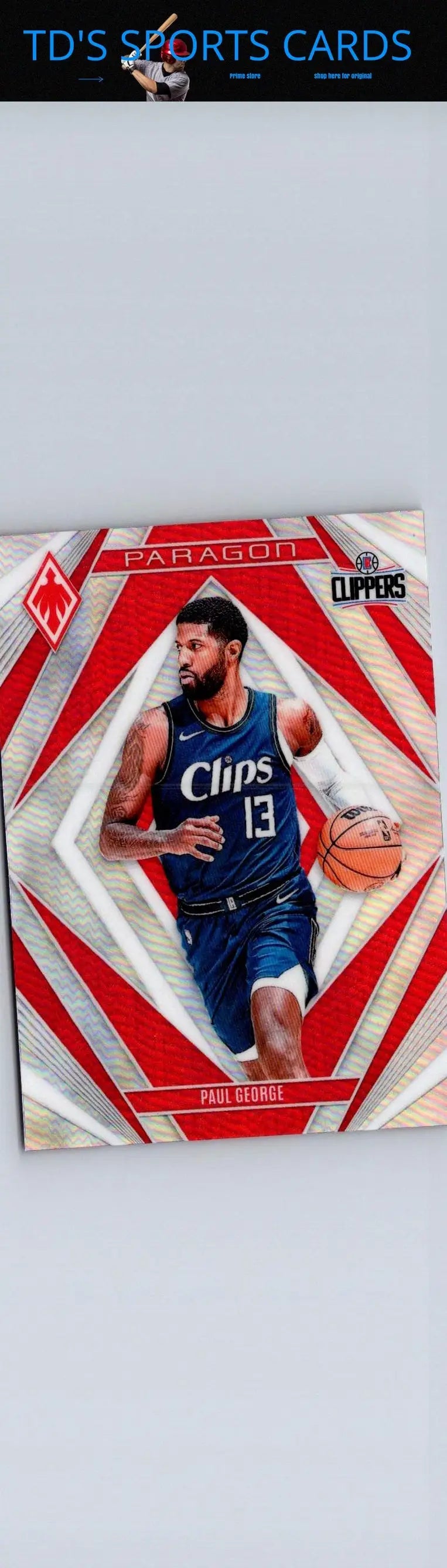 Paul George basketball card from 2023-24 Panini Phoenix Paul George Paragon collection