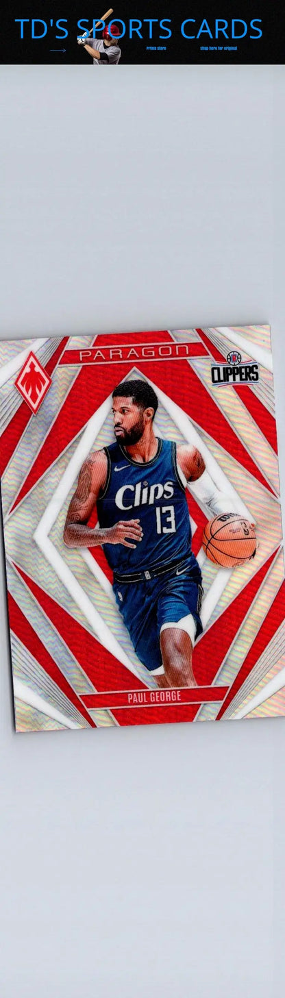 Paul George basketball card from 2023-24 Panini Phoenix Paul George Paragon collection