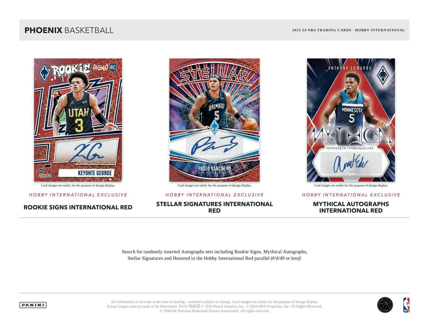 Phoenix basketball trading cards with exclusive parallels and rookie signs in 2023-24 Panini Phoenix Hobby Box