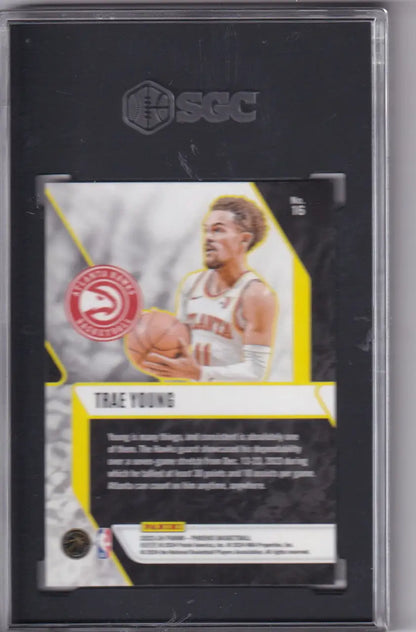 2023-24 Panini Phoenix Fade to Black Trae Young SGC 10 Atlanta Hawks basketball card