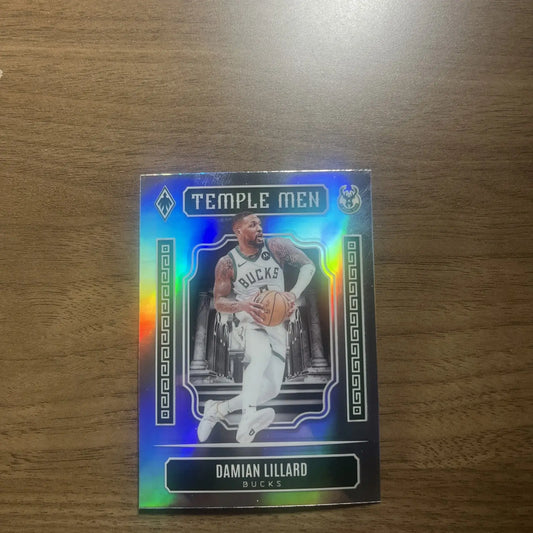 Damian Lillard basketball card from 2023-24 Panini Phoenix Temple Men Silver #5