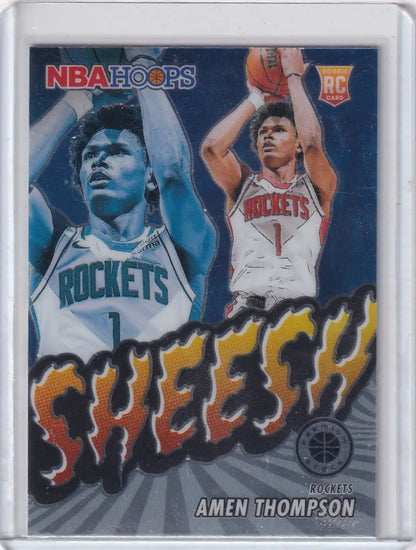 Amen Thompson NBA Hoops trading card from Panini Premium Stock Hoops Sheesh series