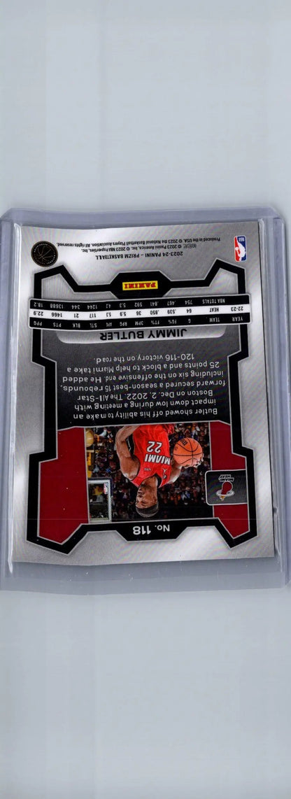 Basketball trading card of Jimmy Butler from 2023-24 Panini Prizm series