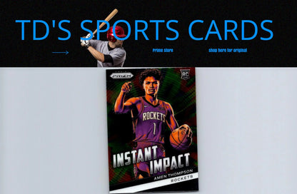 Amen Thompson basketball card from 2023-24 Panini Prizm Instant Impact series
