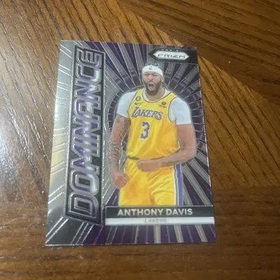 Anthony Davis basketball card showcasing Anthony Davis Dominance Insert 2023-24 Panini Prizm