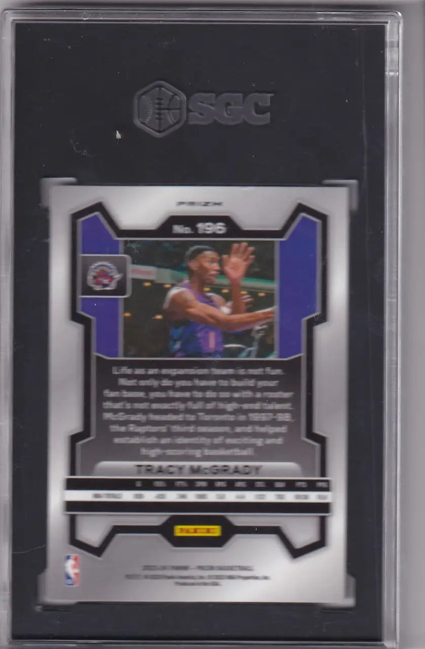 Graded Tracey McGrady SGC 9 basketball card from 2023-24 Panini Prizm Ice