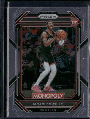 Panini Prizm Monopoly Jabari Smith Jr. basketball card from 2023-24 product