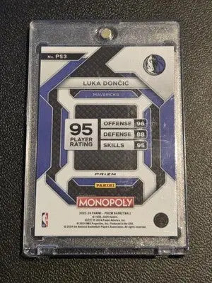 Luka Doncic basketball card from 2023-24 Panini Prizm Monopoly PS3 Luka Doncic