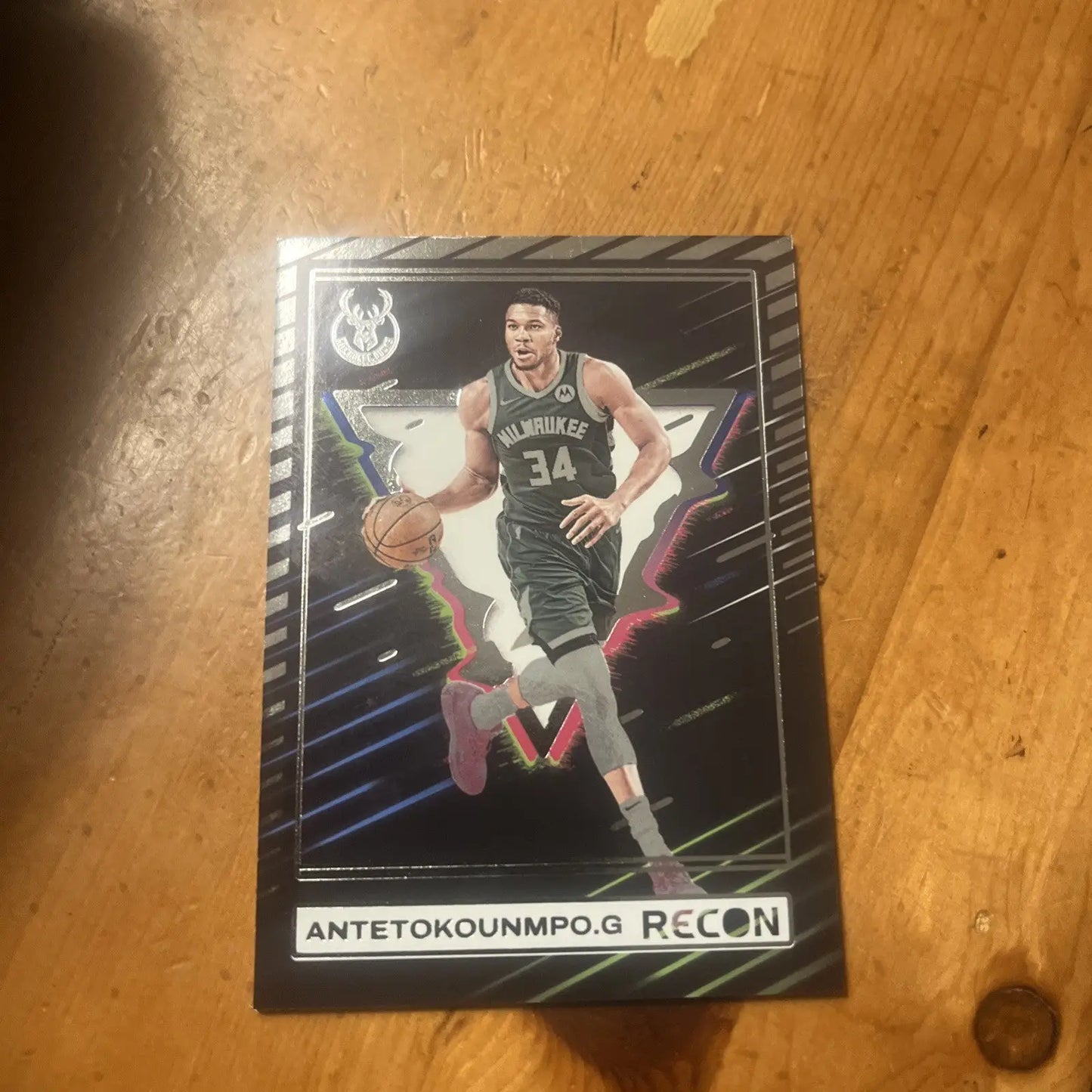 Giannis Antetokounmpo sports trading card from 2023-24 Panini Recon #114