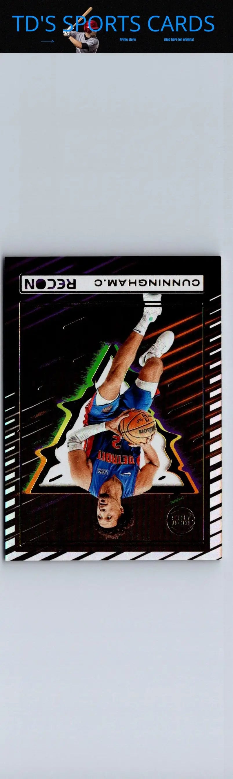 Cade Cunningham trading card from 2023-24 Panini Recon series #53 showcasing stunning design