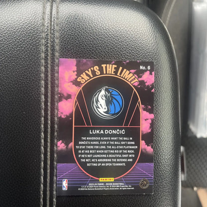 Luka Dončić basketball card from 2023-24 Panini Recon Sky’s The Limit Dallas Mavericks