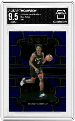 Graded Panini Select Ausar Thompson basketball card from 2023-24 Arena Club set