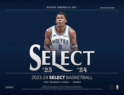 Anthony Edwards basketball card from 2023-24 Panini Select Basketball Hobby Box