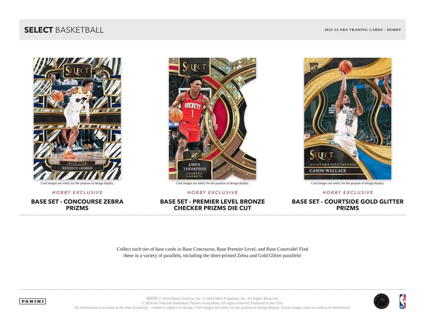 2023-24 Panini Select Basketball Hobby Box featuring rare Black Finite and Color Wheel cards