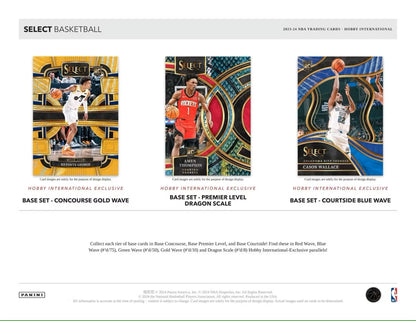 Basketball trading cards from 2023-24 Panini Select Basketball International Hobby Box