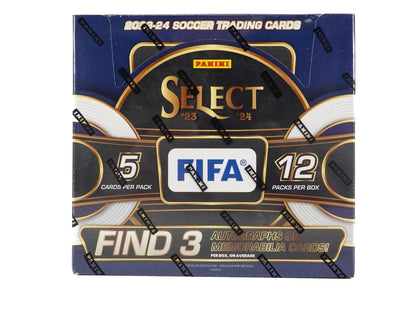 Box of 2023-24 Panini Select FIFA Soccer Hobby Box with trading cards