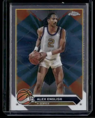2023-24 Topps Chrome Alex English Basketball Card, Topps Chrome Alex collectible
