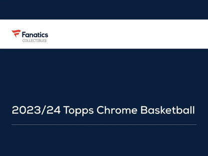2023-24 Topps Chrome Basketball Blaster Box featuring roundball royalty and future stars autographs