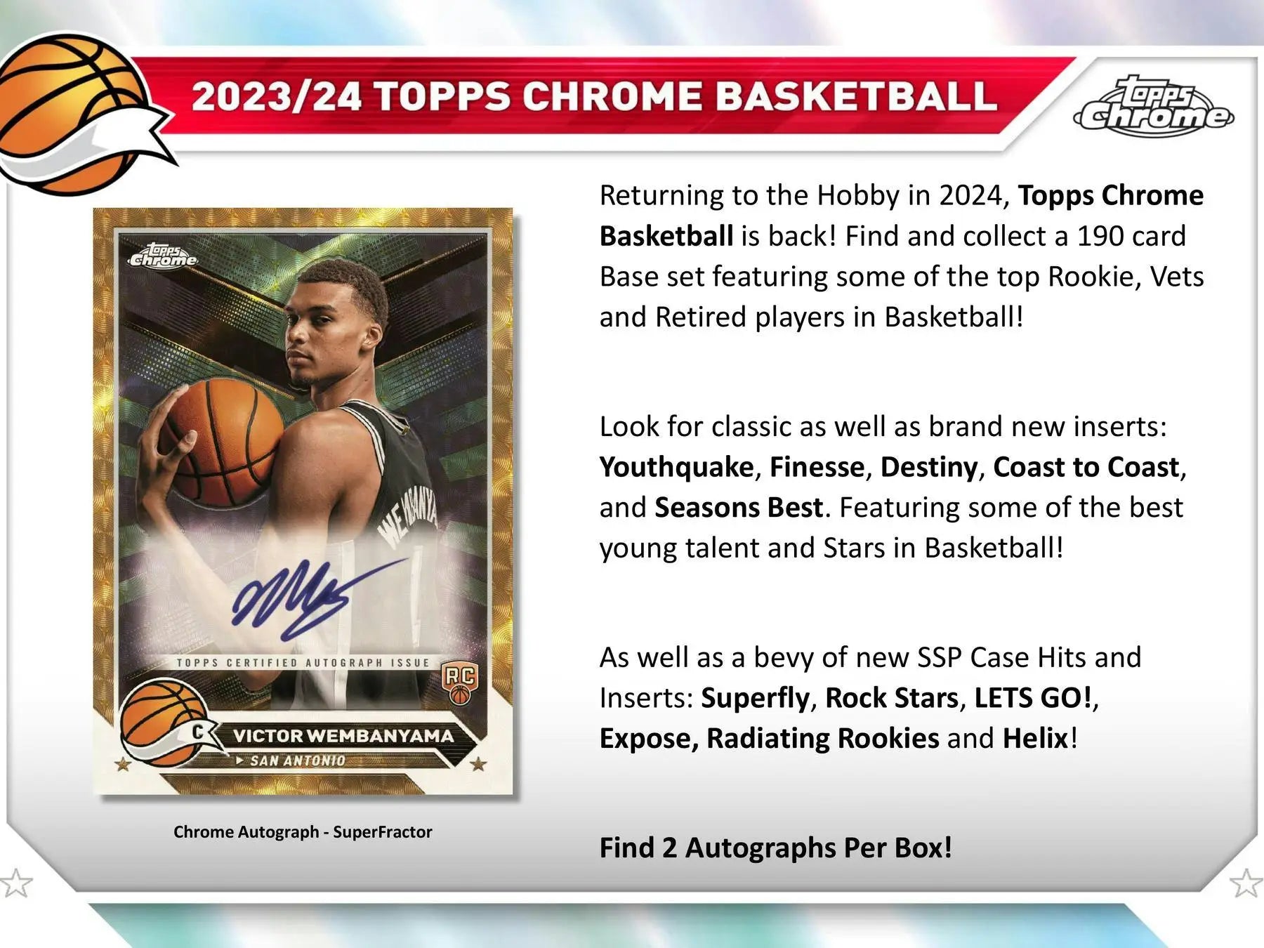 2023/24 Topps Chrome Basketball card featuring refractors gold and superfractors one-of-one