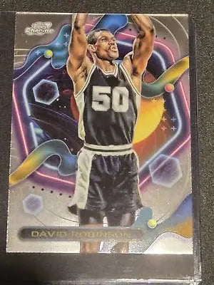 David Robinson basketball card from 2023-24 Topps Chrome Cosmic collection