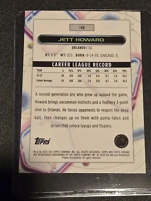 2023-24 Topps Chrome Cosmic Jett Howard basketball card for sale