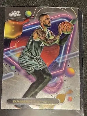 Damian Lillard basketball card from 2023-24 Topps Chrome Cosmic series
