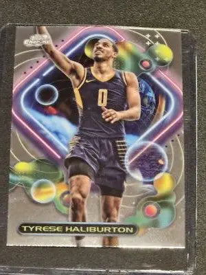 2023-24 Topps Chrome Cosmic Tyrese Haliburton basketball card for sale