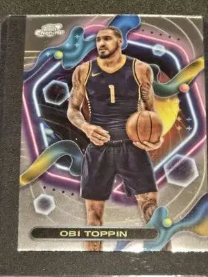 Obi Toppin basketball card from 2023-24 Topps Chrome Cosmic series