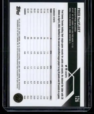 Fred VanVleet basketball card 2023-24 Topps Chrome Prism Refractor