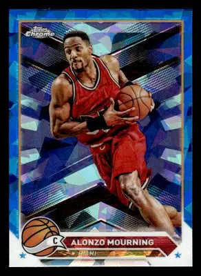 2023-24 Topps Chrome Sapphire Edition Alonzo Mourning basketball card display