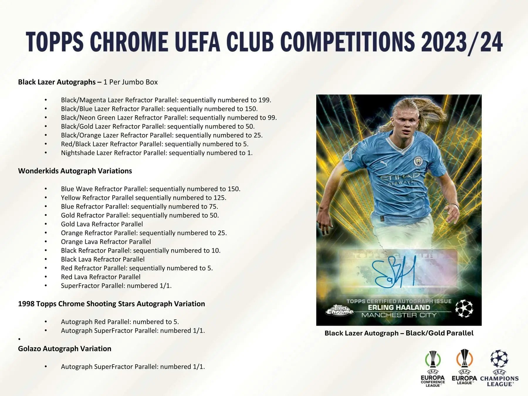 2023-24 Topps Chrome UEFA Club Competitions Soccer Hobby Jumbo Box with wave refractor parallel
