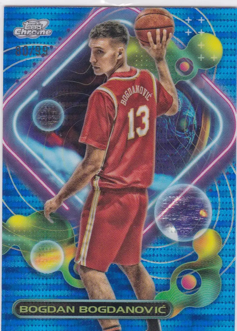 2023-24 Topps Cosmic Chrome Bogdan Bogdanovic Blue Moon basketball card