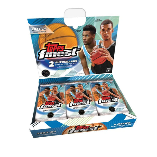 2023-24 Topps Finest Basketball Hobby Box with autographs and refractors red showcase