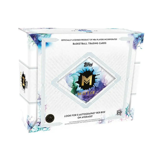 2023-24 Topps Motif Basketball Hobby Box showing Topps Motif trading card box