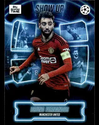 Topps Showtime UEFA soccer trading card of Bruno Fernandes from Manchester United