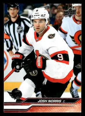 Hockey trading card of Josh Norris from 2023-24 Upper Deck series