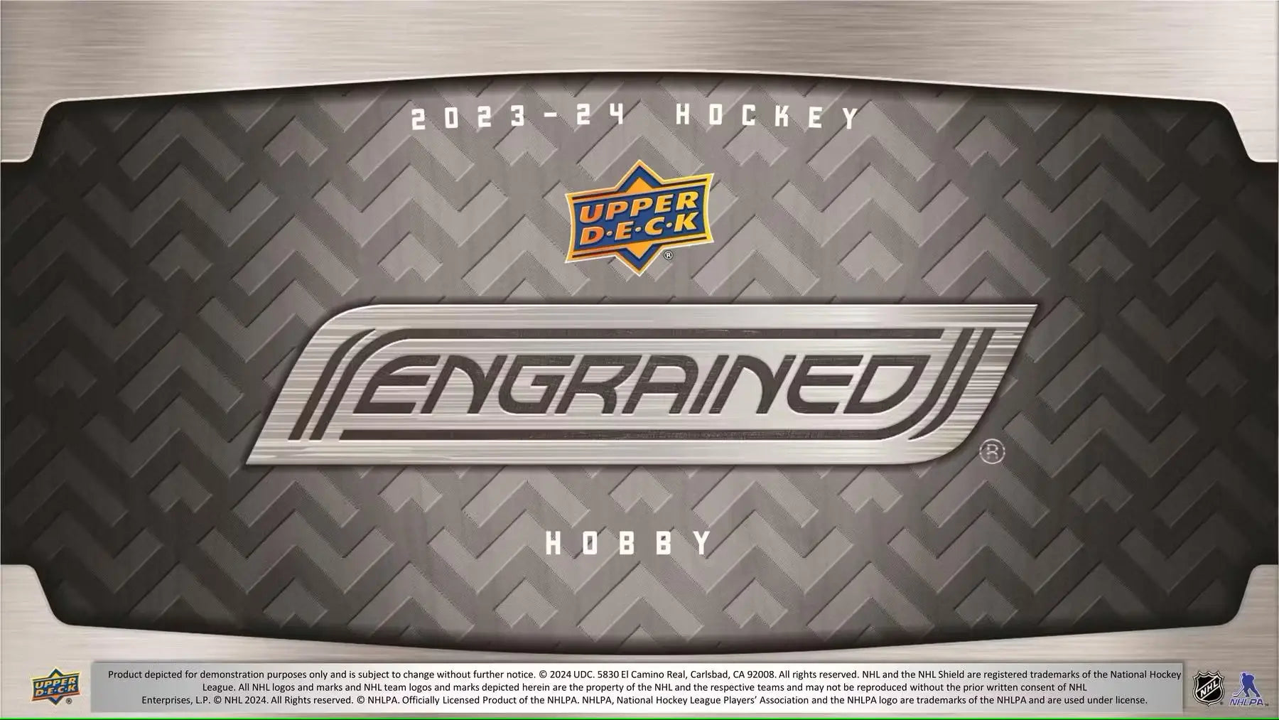 2023-24 Upper Deck Engrained Hockey Hobby Box with signature shots, base set, rookie update