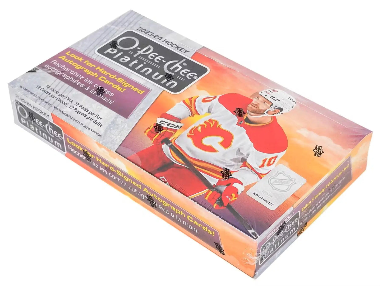 Sealed 2023-24 O-Pee-Chee Platinum Hockey Hobby Box with NHL player, base set, marquee rookies