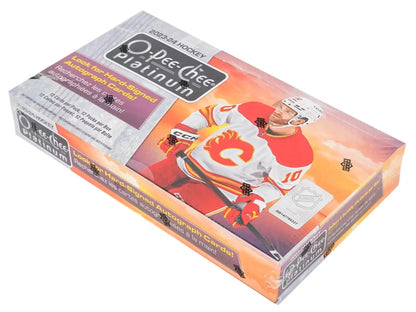 Sealed 2023-24 O-Pee-Chee Platinum Hockey Hobby Box with NHL player, base set, marquee rookies