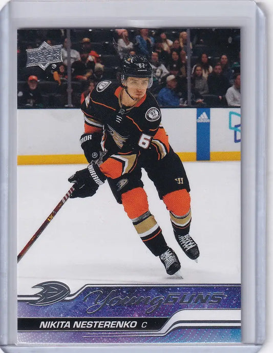 Hockey trading card of Nikita Nesterenko from Upper Deck Series 1 - Anaheim Ducks