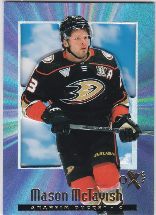 Mason McTavish hockey card from 2023-24 Upper Deck Skybox E-X 2000 Anaheim Ducks