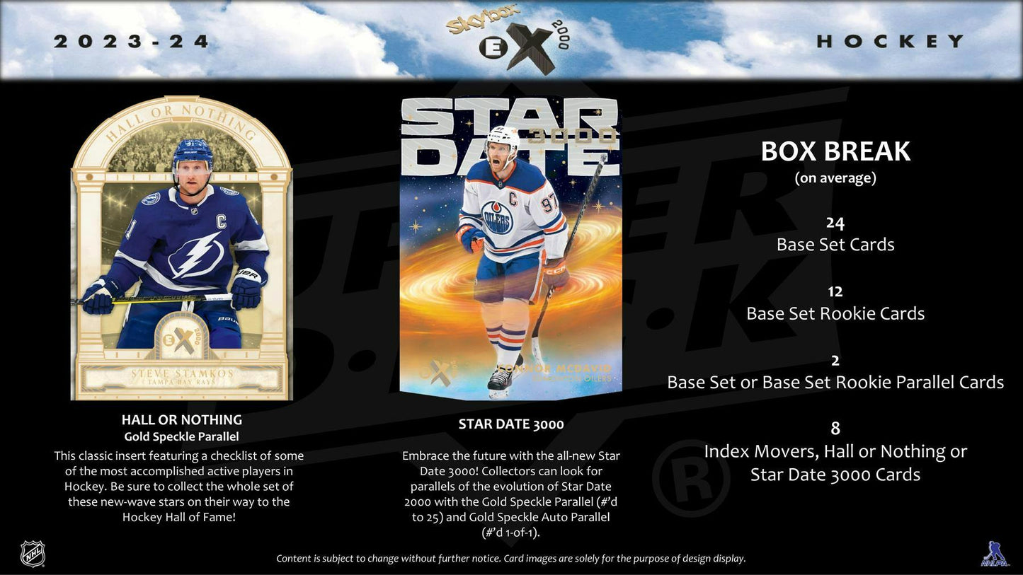 2023-24 Upper Deck Skybox E-X 2000 Hockey Hobby Box