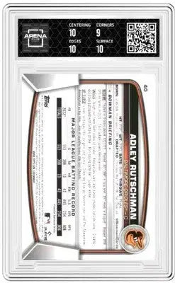 High-quality graded Bowman Adley Rutschman baseball card 2023 Bowman Adley Rutschman #40