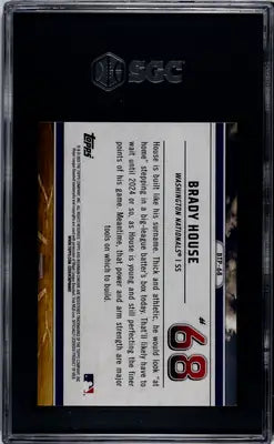 Graded Bowman Brady House baseball card featuring Brady House of the Washington Nationals