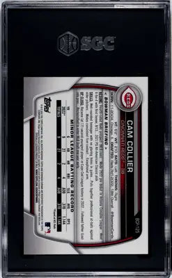 Cam Collier Bowman Cam card in black SGC slab from 2023 Bowman CHR series