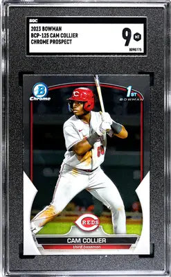 Graded 2023 Bowman Cam Collier Chrome Prospect baseball card SGC 9