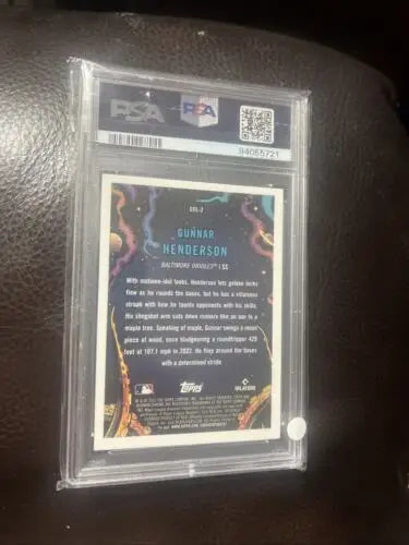 Graded Bowman Chrome Gunnar Henderson RC baseball card PSA 8 MINT Orioles