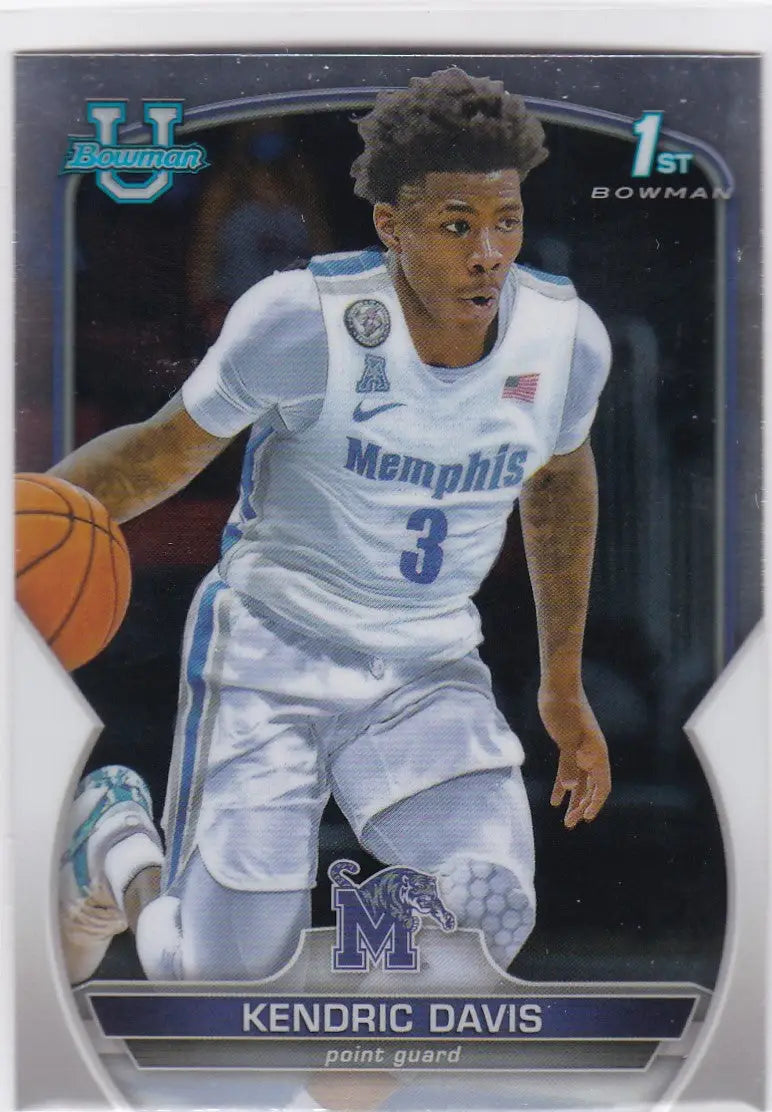 Basketball trading card of Kendric Davis 1st Bowman from Bowman Chrome University